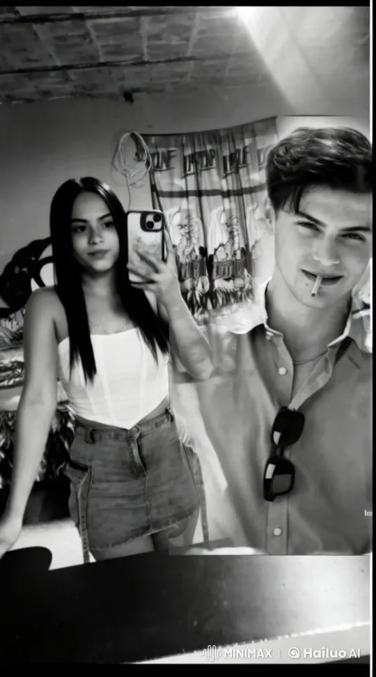 Teen Couple Shares Intimate Moment in Dimly Lit Room – AI Generated Video | Hailuo AI