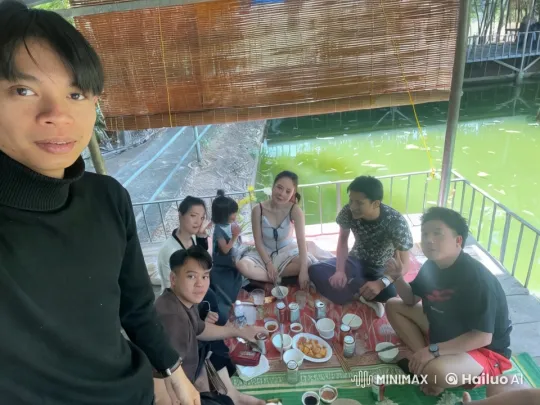 Friends Enjoy Meal Before Playful Fight – AI Generated Video | Hailuo AI