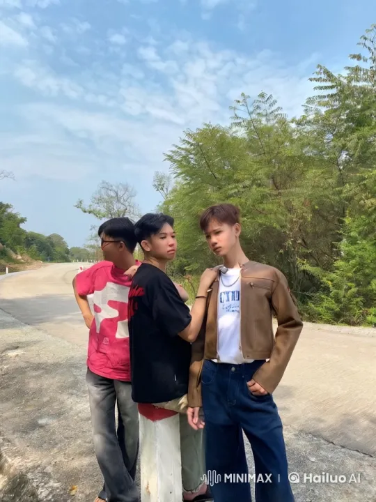 Friends Perform Dynamic Kungfu on Scenic Road – AI Generated Video | Hailuo AI