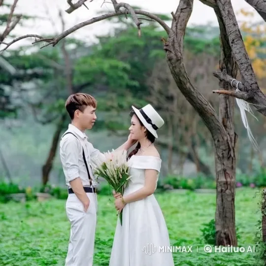 Couple's Intense Fight in Serene Green Field – AI Generated Video | Hailuo AI