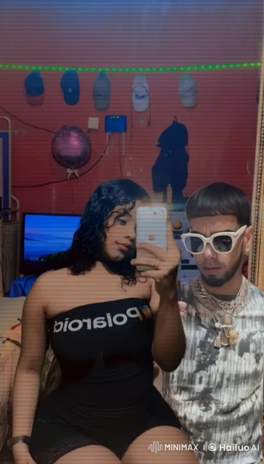 Affectionate Pose with Mirror and Kiss in Live2D Animation – AI Generated Video | Hailuo AI