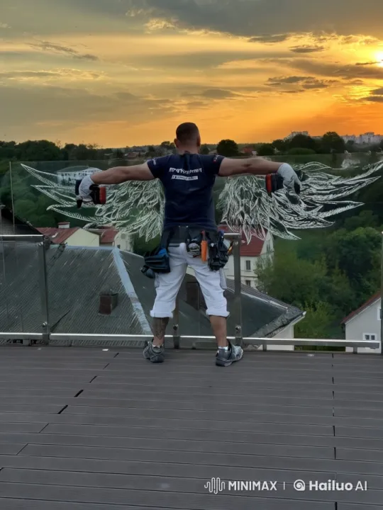 Dark Angel Unfolds Wings with Flaming Swords – AI Generated Video | Hailuo AI