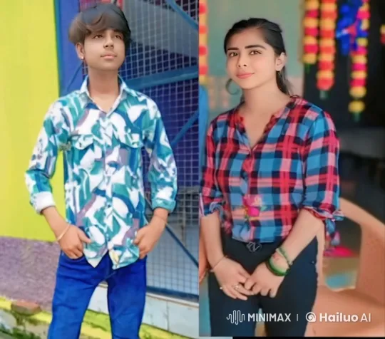 Casual Dressers Embrace and Kiss in Colorful Setting – AI Generated Video | Hailuo AI