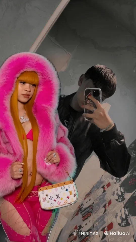 Glamorous Couple Shares Intimate Mirror Selfie – AI Generated Video | Hailuo AI
