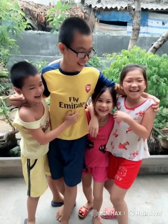 Children Playfully Fight and Laugh Together – AI Generated Video | Hailuo AI