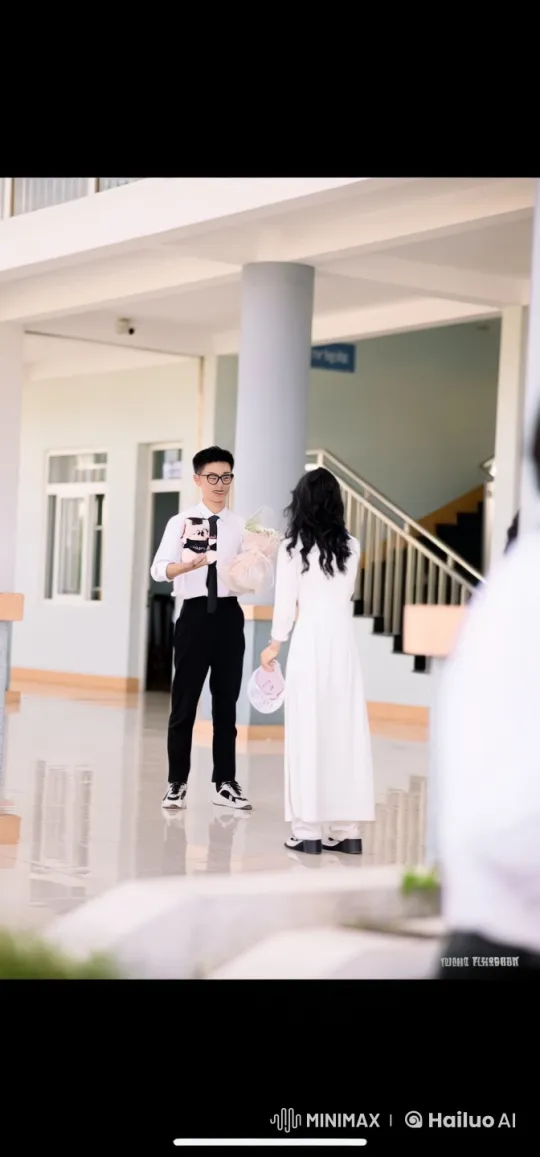 Formal Dressed Combatants Showcase Martial Arts in School Hallway – AI Generated Video | Hailuo AI