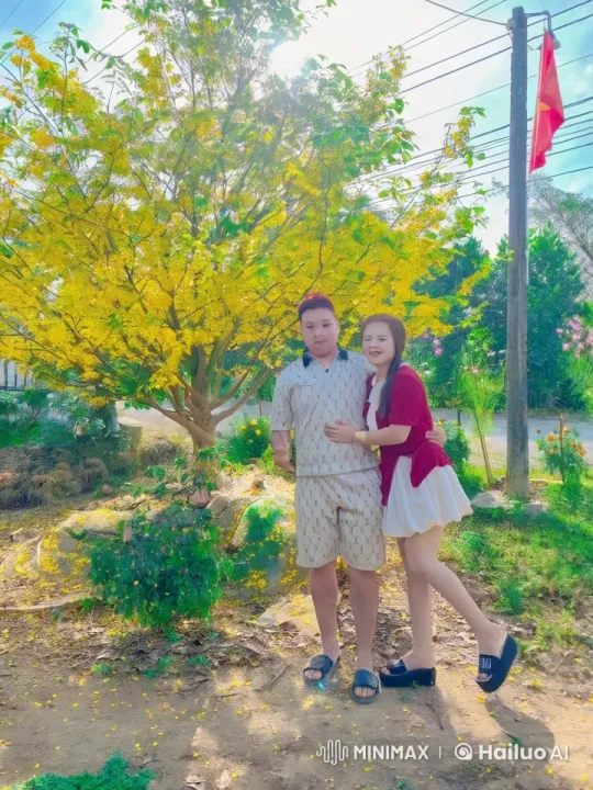 Energetic Playful Fight Under Yellow Tree – AI Generated Video | Hailuo AI