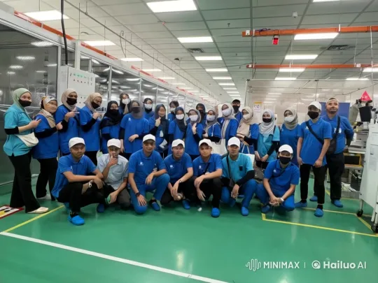 Factory Workers Practice Kung Fu in Uniforms – AI Generated Video | Hailuo AI
