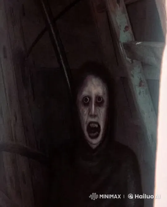 Creepy Figure Morphs and Reaches in Dim Attic Setting – AI Generated Video | Hailuo AI