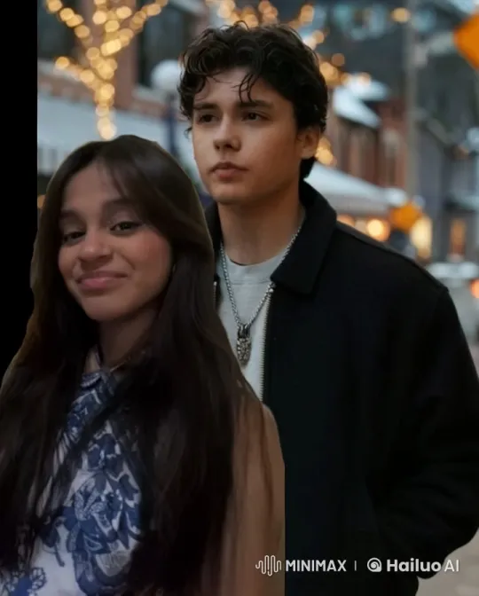 Romantic Evening Kiss on Charming Lit Street – AI Generated Video | Hailuo AI