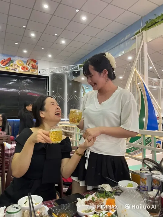Martial Arts Battle in Bustling Restaurant – AI Generated Video | Hailuo AI