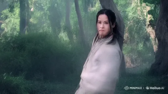 Martial Artist Showcases Graceful Combat in Forest Setting – AI Generated Video | Hailuo AI