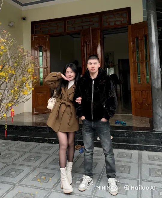 Couple Engages in Dynamic Kung Fu Sparring in Front of House – AI Generated Video | Hailuo AI