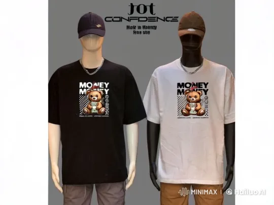 Animated Mannequins Showcase T-shirts in Martial Arts Display – AI Generated Video | Hailuo AI