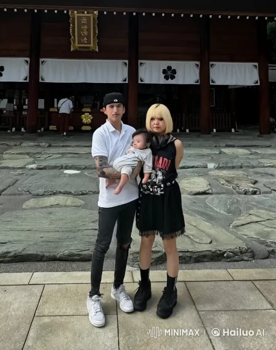 Couple Practices Kung Fu with Baby at Temple – AI Generated Video | Hailuo AI