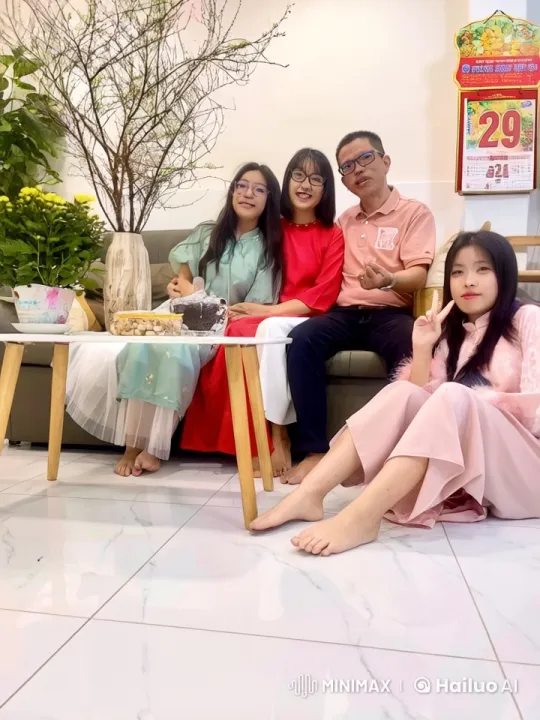Family in Living Room Performs Intense Kung Fu – AI Generated Video | Hailuo AI
