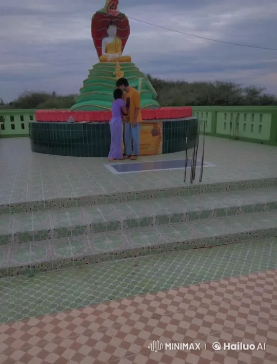 Martial Arts Combat Around a Buddha Statue – AI Generated Video | Hailuo AI