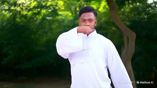 Martial Artist in Serene Forest Clearing – AI Generated Video | Hailuo AI