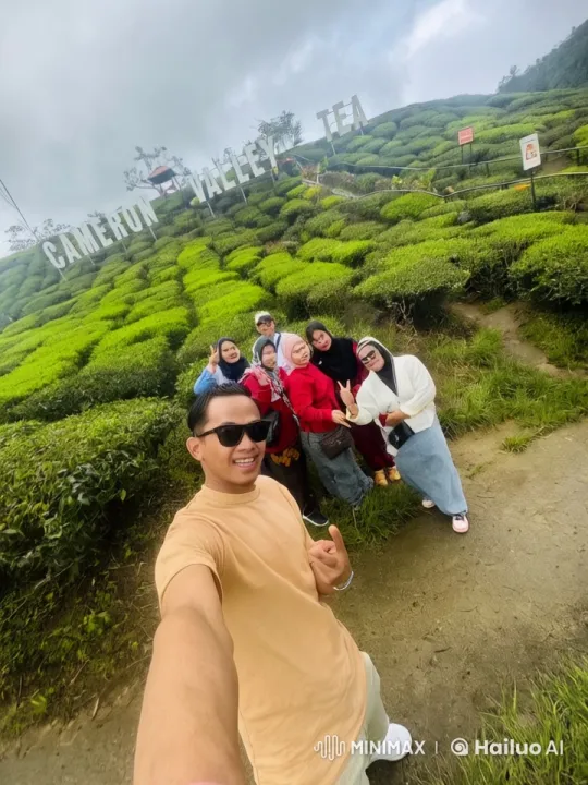 Kungfu Practitioners Pose in Scenic Cameron Valley Tea Hill – AI Generated Video | Hailuo AI