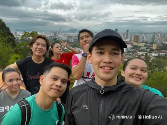 Kungfu Display on Hillside with Cityscape Background – AI Generated Video | Hailuo AI