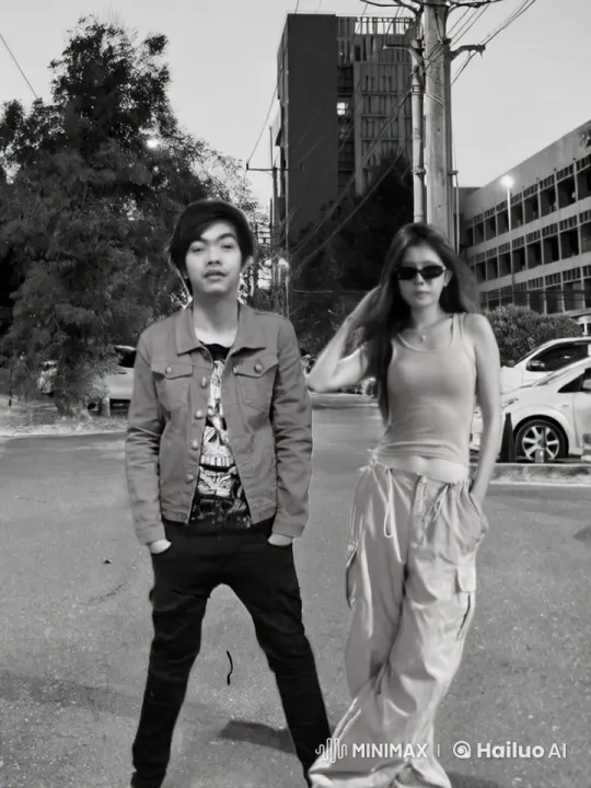 Young Couple Shares Affectionate Moment on Evening Street – AI Generated Video | Hailuo AI