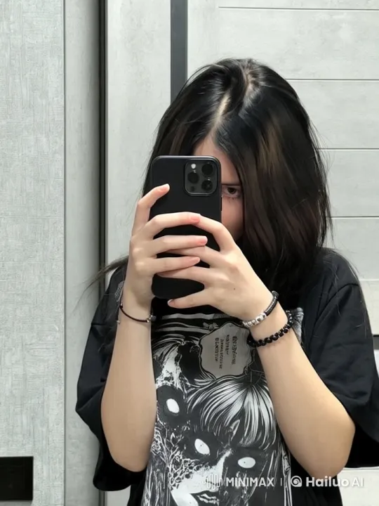 Girl Transforms Muscles in Live2D Mirror Scene – AI Generated Video | Hailuo AI