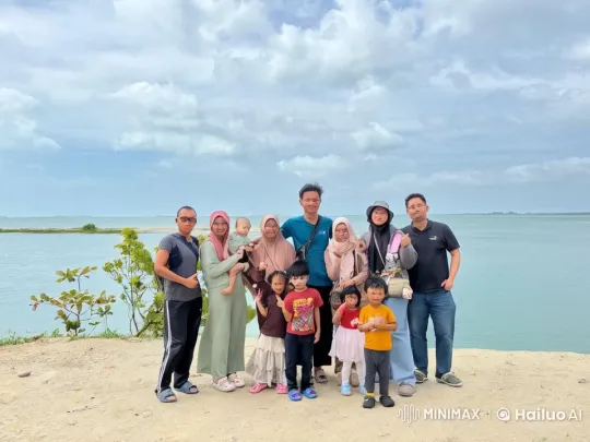 Group Joyfully Poses in Playful Kung Fu Stances Near Waterfront – AI Generated Video | Hailuo AI