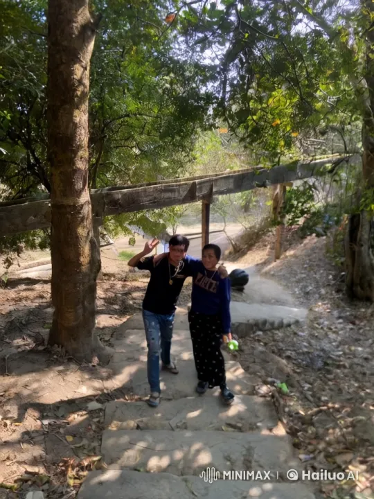 Boys Engage in Playful Kung Fu Fight in Woods – AI Generated Video | Hailuo AI