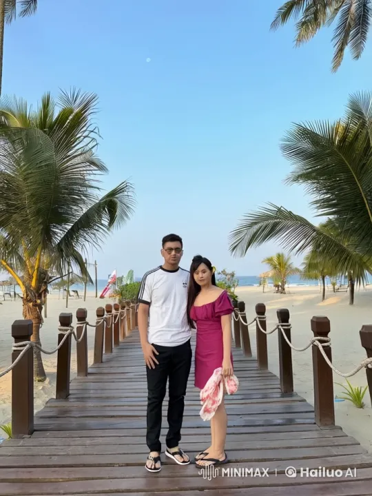 Couple Performs Dynamic Kung Fu on Beach – AI Generated Video | Hailuo AI