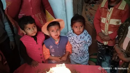 Children's Birthday Celebration in Cozy Indoor Setting – AI Generated Video | Hailuo AI