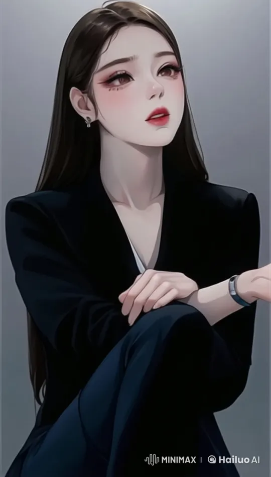 Elegant Woman in Black Suit - Live2D Animation – AI Generated Video | Hailuo AI