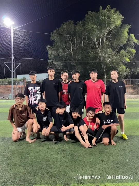 Young Males Practicing Martial Arts on Football Field – AI Generated Video | Hailuo AI
