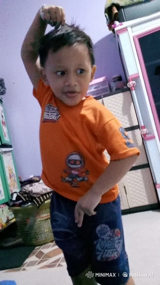 Boy Practices Kung Fu in Bedroom – AI Generated Video | Hailuo AI