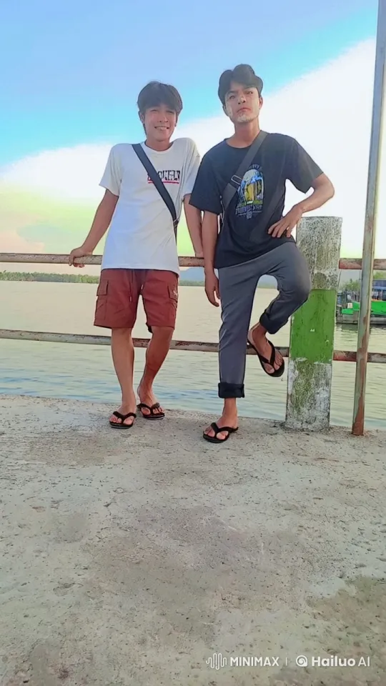 Friends Practicing Kung Fu on Dock with Serene Background – AI Generated Video | Hailuo AI