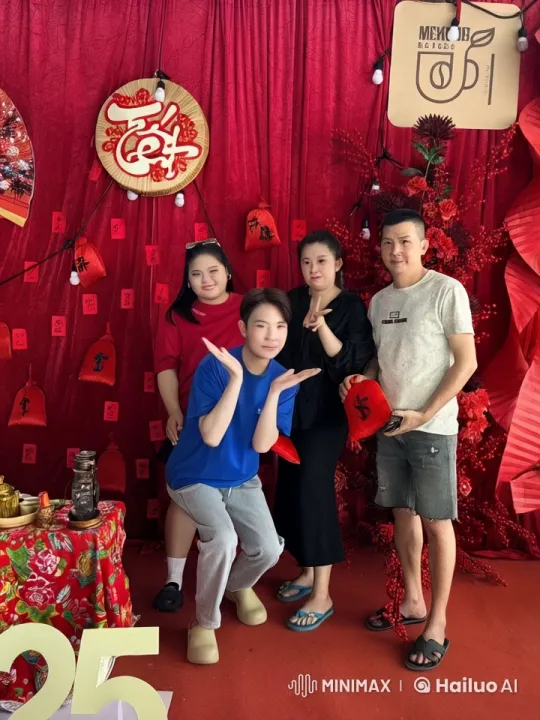 Four Individuals Perform Martial Arts in Festive Setting – AI Generated Video | Hailuo AI