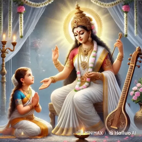 Divine Figure Imparts Blessing in Sacred Setting – AI Generated Video | Hailuo AI