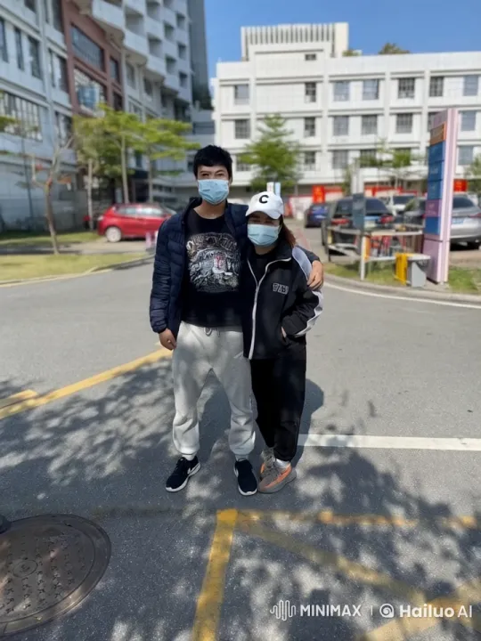 Young Couple Practicing Synchronized Kungfu in Urban Parking Lot – AI Generated Video | Hailuo AI