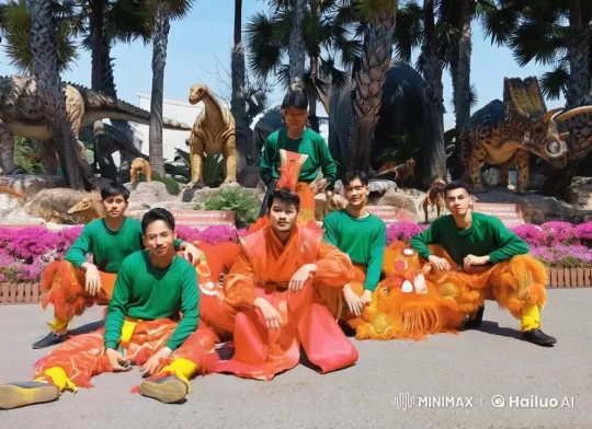 Vibrant Muay Thai Routine with Costumed Performers – AI Generated Video | Hailuo AI