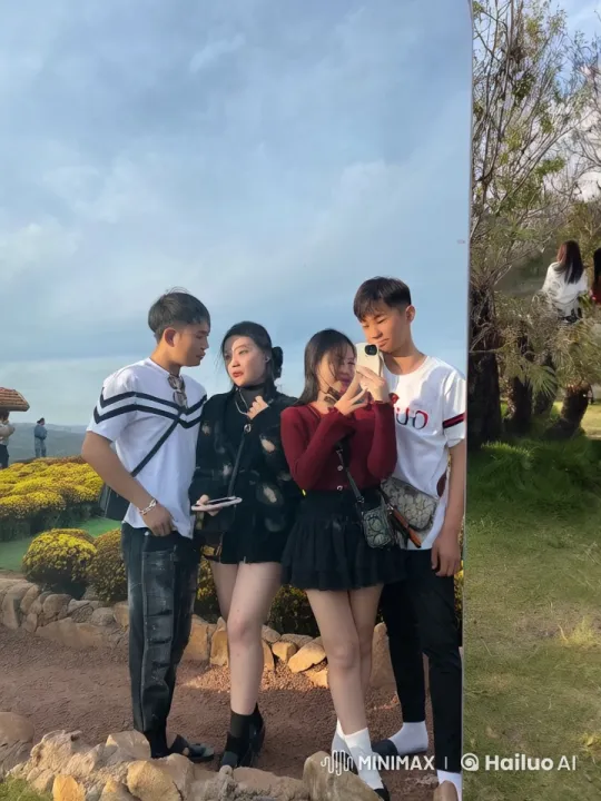 Friends Engage in Playful Martial Arts in Tranquil Garden – AI Generated Video | Hailuo AI