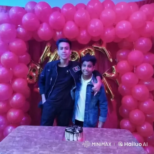 Friends Celebrate Birthday with Affectionate Cheek Kiss – AI Generated Video | Hailuo AI