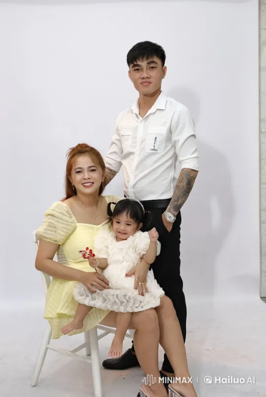 Family Demonstrates Martial Arts in Energetic Studio Display – AI Generated Video | Hailuo AI