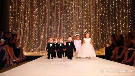 Toddler Fashion Show: Innocence Meets Glamour – AI Generated Video | Hailuo AI