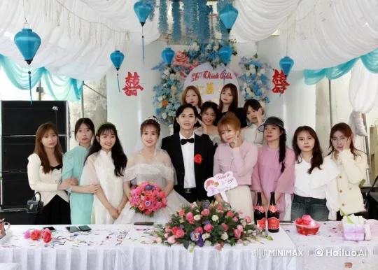 Kungfu-Themed Wedding Celebration with Floral Decor – AI Generated Video | Hailuo AI