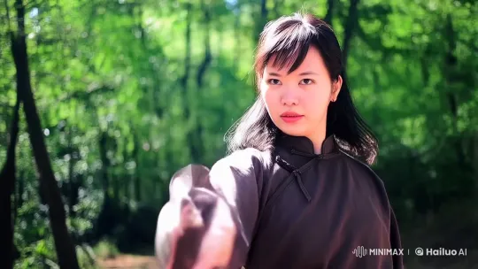 Asian Woman Showcases Martial Arts Mastery – AI Generated Video | Hailuo AI