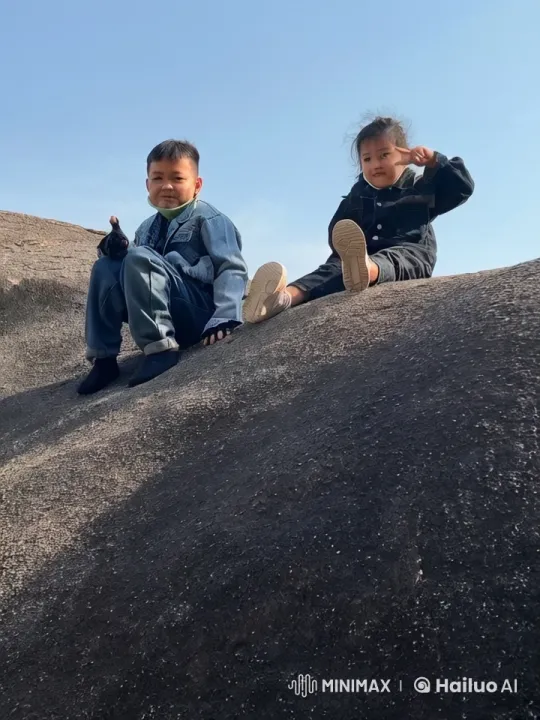 Children's Playful Kung Fu Fight on Rock – AI Generated Video | Hailuo AI