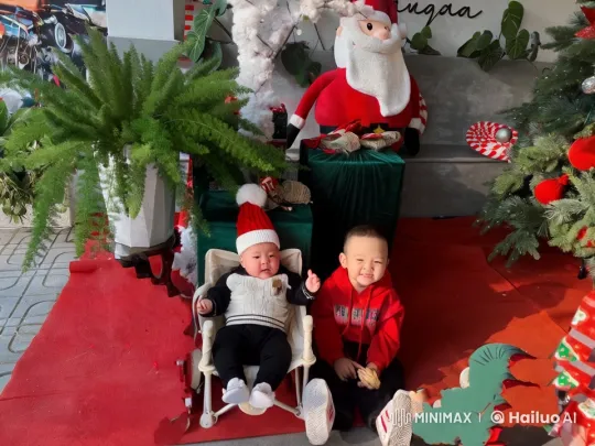 Christmas Martial Arts Fight Between Festive Kids – AI Generated Video | Hailuo AI