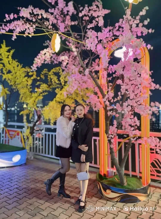 Intimate Evening Under Cherry Blossoms – AI Generated Video | Hailuo AI