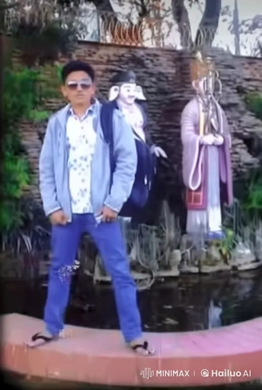 Confident Man in Tranquil Pond Scene with Live2D Animation – AI Generated Video | Hailuo AI