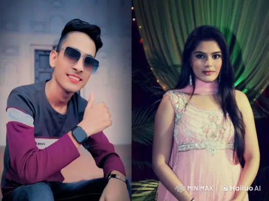 Young Couple's Romantic Encounter in Festive Decor – AI Generated Video | Hailuo AI