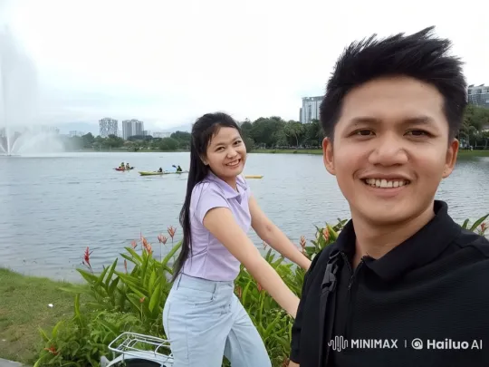 Kung Fu Fight with Lakeside and Fountain Background – AI Generated Video | Hailuo AI